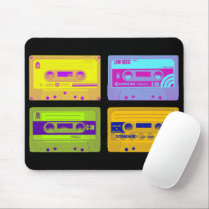 Retro-80er-Pop-Art-Kassette Mousepad