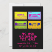 Retro 80er Pop Art Kassetten