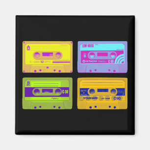 Retro 80er Pop Art Kassetten Magnet
