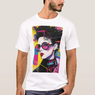 Retro-80er-Popkultur-Pop-Art-Grafik-T-Shirt T-Shirt