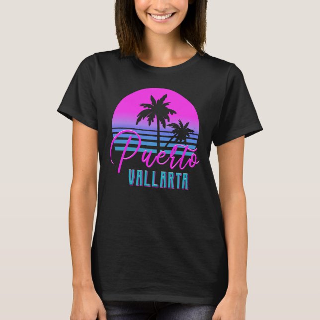 Retro 80er Puerto Vallarta T-Shirt (Vorderseite)