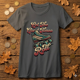 Retro-80er-Rollschuh-T-Shirt T-Shirt