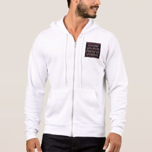 Retro-80er Rosa und Gelb Leuchtende Neon-Alphabet Hoodie