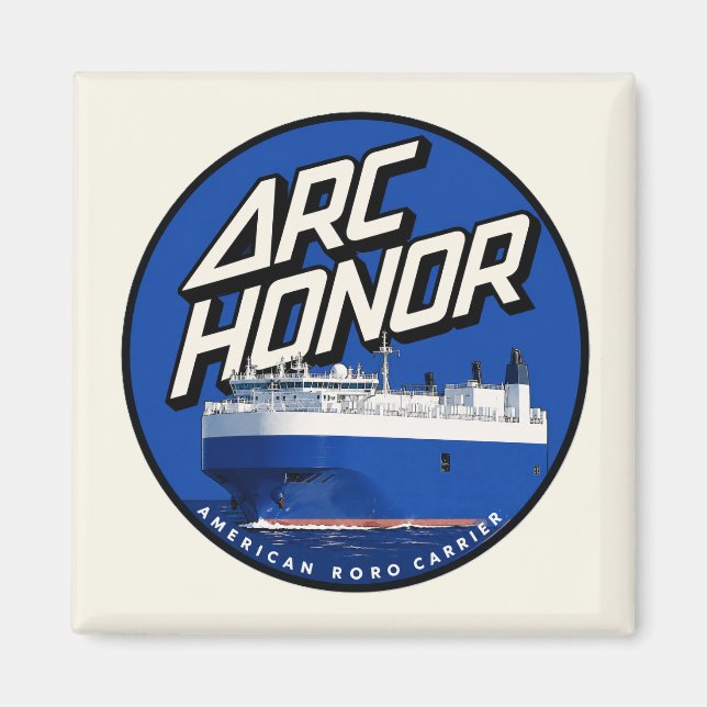 Retro 80er Skate Shop Blaues Logo Magnet (Vorne)