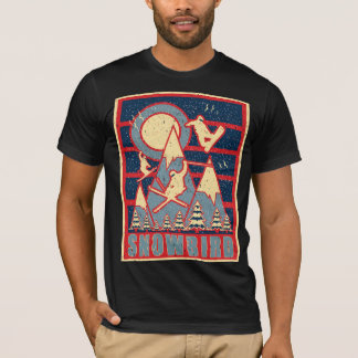 Retro 80er Snowbird Mountain Ski Adventure T-Shirt
