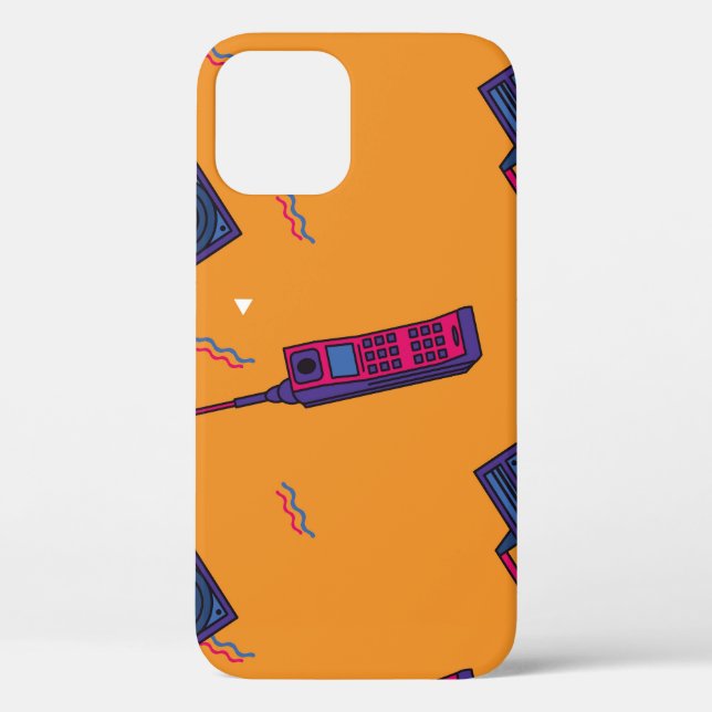 Retro 80er Stil Hintergrund, bunt. Case-Mate iPhone Hülle (Rückseite)