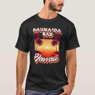 Retro 80er Stil Kauna'oa Bucht Hawaii Palme Baum S T-Shirt