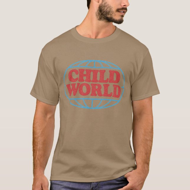 Retro 80er-style CHILD WORLD T-Shirt (Vorderseite)