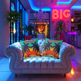 Retro 80er Style Tropisch dekorativ Kissen