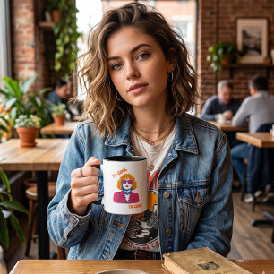 Retro 80er Synthwave Mädchen "Zu cool, um sich zu Kaffeetasse