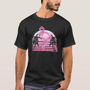 Retro 80er Vaporwave Exotic Bird Animal Lover Pink T-Shirt