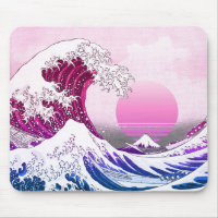 Retro 80er Vaporwave Great Wave