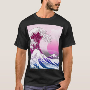 Retro 80er Vaporwave Great Wave T-Shirt