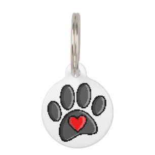 Retro 80er Video Game 8 Bit Pixel Art Dog Pad Prin Haustiermarke