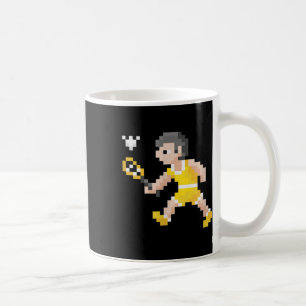 Retro-80er-Videospiel-Pixel-Art-Badminton-Spieler  Kaffeetasse