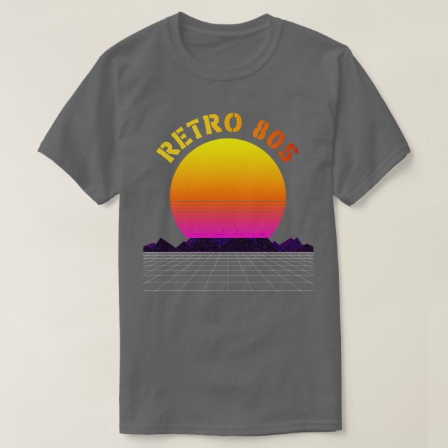 Retro 80er Vintag Sunset T-Shirt (Design vorne)