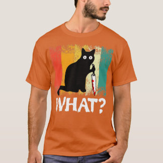 Retro 80s 90s I do what I want with my cat funny W T-Shirt