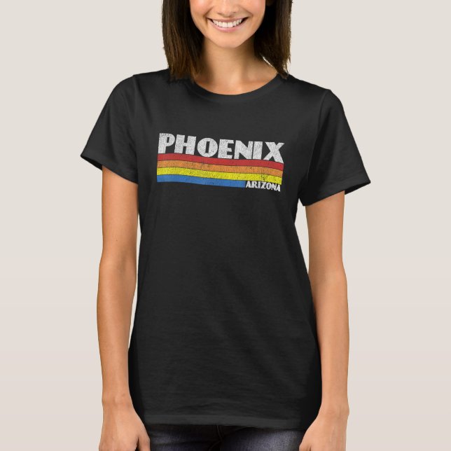 Retro 80s Arizona AZ Souvenir Phoenix T-Shirt (Vorderseite)