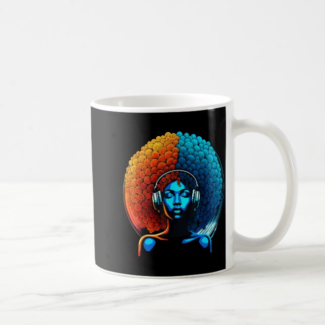 Retro 80s Funk Afro Girl Disco Soul African Americ Kaffeetasse (Rechts)