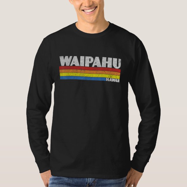 Retro 80s Hawaii HI Souvenir Waipahu T-Shirt (Vorderseite)