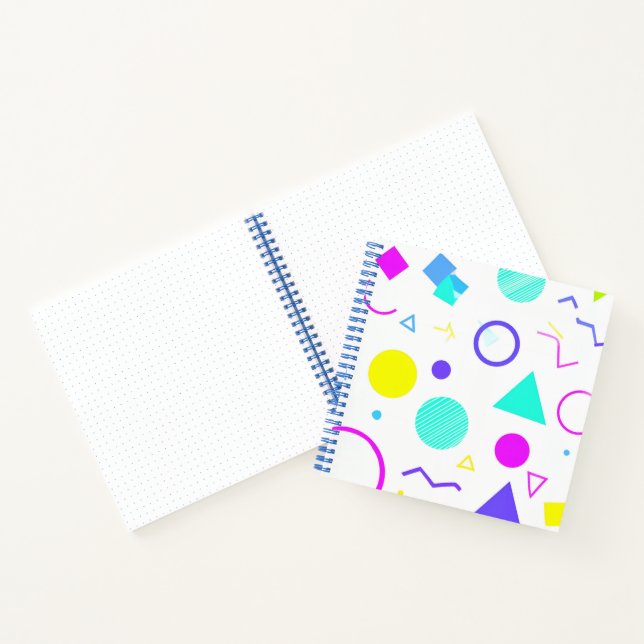 Retro 80s Memphis Geometric Pattern Notizbuch (Innenseite)