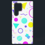 Retro 80s Memphis Geometric Pattern Samsung Galaxy Hülle<br><div class="desc">Bring back the bold energy of the 1980s Memphis style with this colorful phone case.
Featuring playful geometric shapes in neon pink,  yellow,  turquoise,  and purple,  it creates a fun retro vibe.
Perfect for design lovers,  creative spirits,  and anyone who enjoys unique and modern accessories.</div>