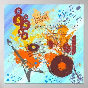 Retro 80's Music Poster