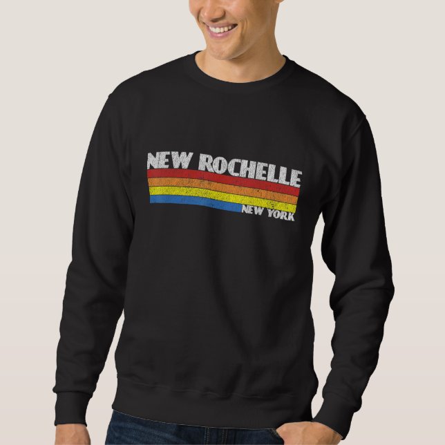 Retro 80s New Rochelle New York NY Souvenir Sweatshirt (Vorderseite)