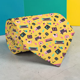 Retro 80s Pop Culture Custom Necktie Krawatte