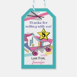 Retro 80's Skate Party Geburtstag Vielen Dank Geschenkanhänger