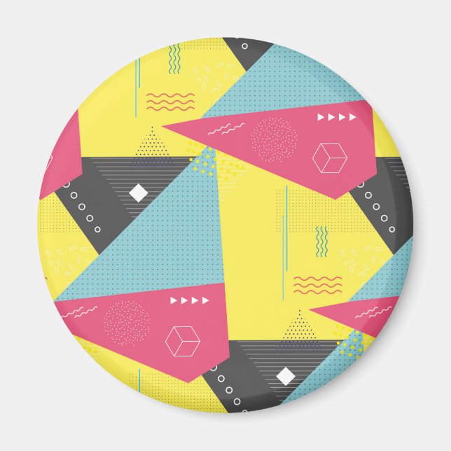 Retro 80's Style Button Abzeichen Magnet (Vorne)