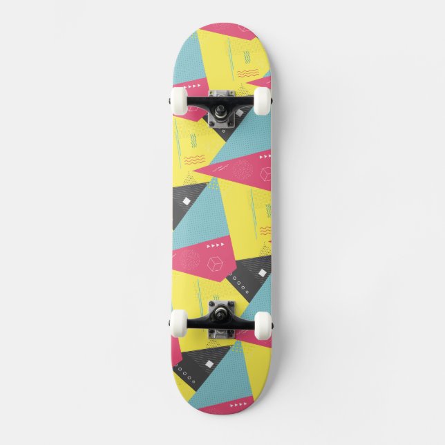 Retro 80's Style Theme Skateboard (Vorderseite)