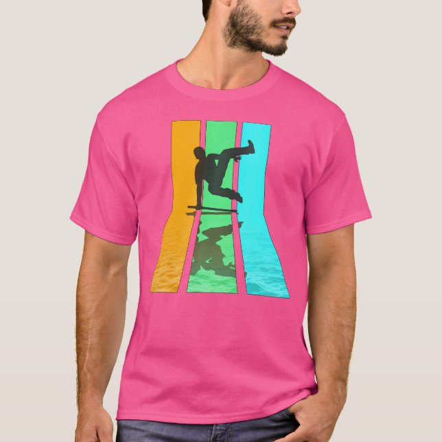 Retro 80S Vintage Style Parkour T-Shirt (Vorderseite)