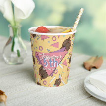 Retro 80's Yellow Baby Hippo Geburtstag