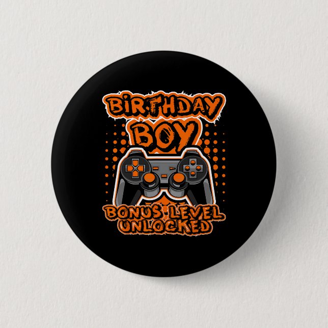 Retro-8-Bit-Gaming-Orange-Videospiel-Controller Bi Button (Vorderseite)