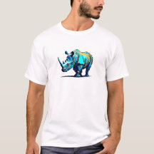 Retro-8-Bit-Pixel-Art-Nashorn Cyan Orange Gamer
