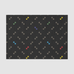Retro 8 Bit Turnhallen-Gewichts-Muster Seidenpapier