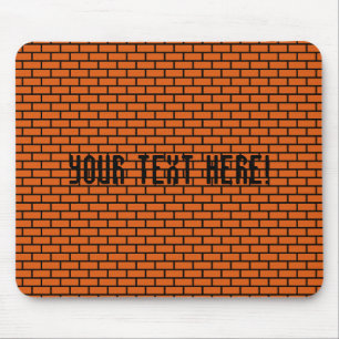 Retro 8-Bitziegelstein, orange Mousepad
