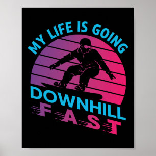 Retro 90er 80er Snowboard Snowboarden Poster