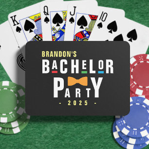 Retro 90er Bunte Fliege Junggesellenabschied Schwa Spielkarten