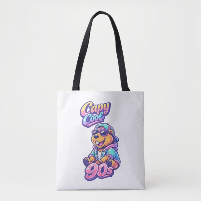 Retro 90er Capy Cool Capybara-Tasche (Vorderseite)