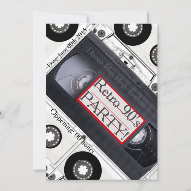 Retro 90er-Cover Einladung (Vorderseite)