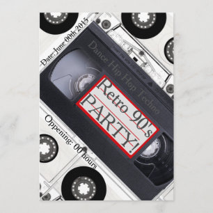 Retro 90er-Cover Einladung