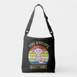 Retro 90er Du Axolotl Fragen Vintage Sonnenunterga Tragetaschen Mit Langen Trägern