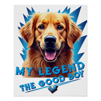 Retro 90er Golden Retriever Maskottchen Individuel Poster