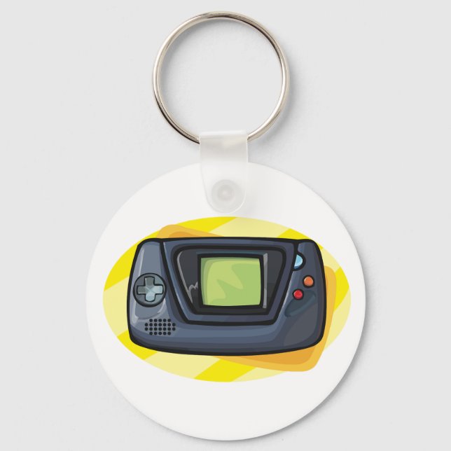 Retro-90er-Handheld-Spielkonsole-Gamer Schlüsselanhänger (Vorderseite)