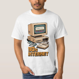 Retro 90er Internet Vintage Computer Illustration T-Shirt