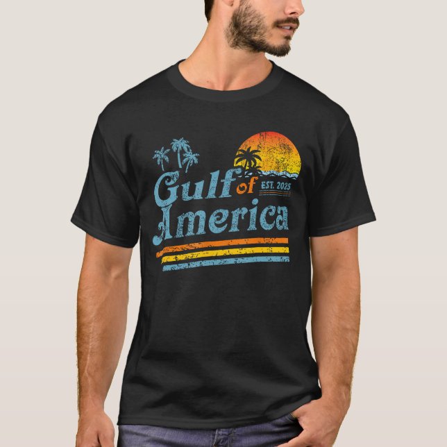 Retro 90er Jahre Golf of US America Flag Sommer 20 T-Shirt (Vorderseite)