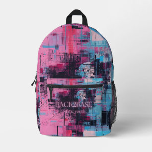 Retro-90er-Jahre-Rucksack im Vintage-Style für die Bedruckter Rucksack