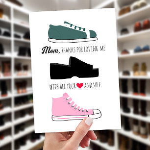 Retro 90er Jahre Schuhe Throwback Muttertag Karte